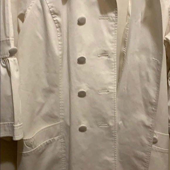 White Dressy Trench Jacket/Coat - Picture 10 of 13